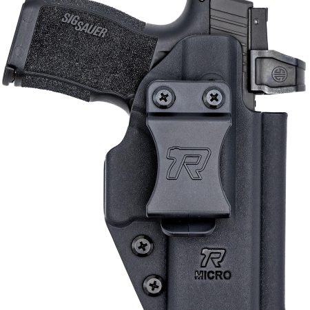 Rounded Gear RGUNVRSLCMPCTBLK Universal Kydex IWB Black Kydex Belt Clip Fits Compact Sized Handguns Right Hand