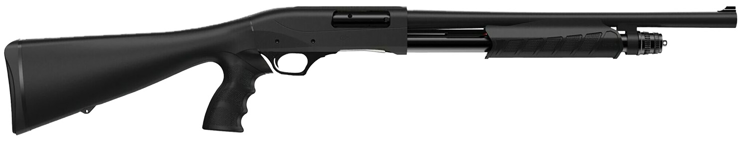 Retay USA GPSTACPG18 GPS 12 Gauge Pump 3" 4+1 18.5" Black Steel Barrel, Matte Black Anodized Aluminum Receiver, Black Fixed w/Pistol Grip Synthetic Stock
