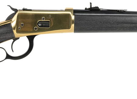 Heritage Mfg H9235718G 92  357 Mag 8+1 18" Black Steel Barrel, Gold PVD Stainless Steel Receiver, Black Fixed Wood Stock