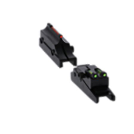 Truglo TG944A Pro Magnum Gobble-Dot Browning Maxus, Silver Red/Green Fiber Optic Black 1/4" Rib