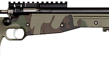 Crickett KSA2150-M81 Precision  Full Size 22 LR Single Shot 16.10" Blued Threaded Bull Barrel, Blued Crickettinny Rail Steel Receiver, M81 Woodland Camo Synthetic Adj LOP Stock