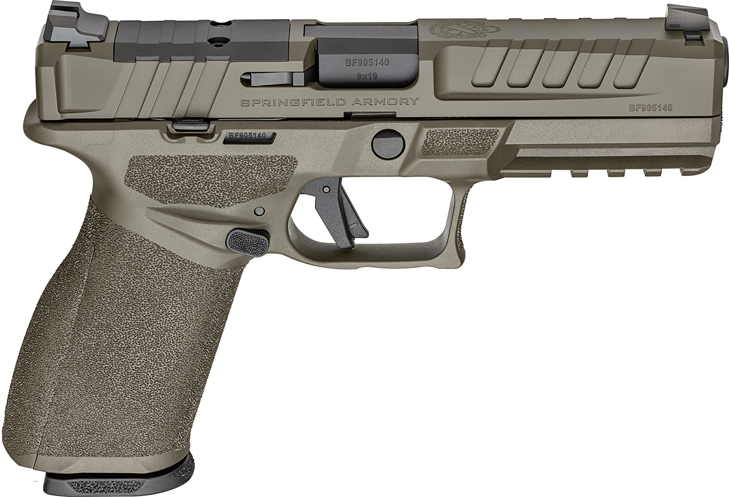 Springfield Armory EC9459GU Echelon Full Size 9mm Luger 20+1 4.50" Black Melonite Steel Barrel, OD Green Cerakote Optic Ready/Serrated Steel Slide & Polymer Frame w/Picatinny Rail, Textured Grip
