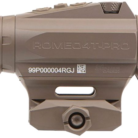 Sig Sauer Electro-Optics SOR44102 Romeo4T Pro Flat Dark Earth 1 x 20 mm 2 MOA Red Quad Ballistic Dot/65 MOA Circle