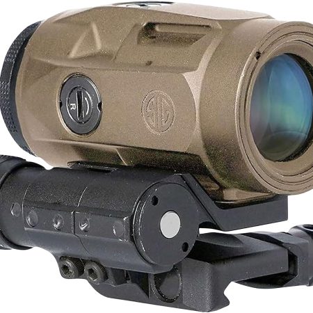 Sig Sauer Electro-Optics SOJ3M011 Juliet3-Micro Magnifier Flat Dark Earth 3x 22 mm 90 Degree Push Button Flip-to-side Mount