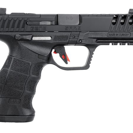 SAR USA SAR9G3BL SAR9 Gen3 Full Size Frame 9mm Luger 17+1 4.40" Black Steel Barrel, Black Cerakote Serrated Steel Slide, Black Cerakote Polymer Frame w/Picatinny Rail, Black Polymer Grip