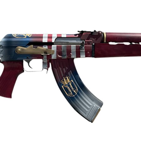 Zastava Arms Usa ZR7762AMS ZPAP M70 Limited Edition 7.62x39mm 30+1 16.30" 24K Gold Plated Barrel, Red/White/Blue 1.5mm Bulged Trunnion Receiver, Serbian Red Wood Furniture