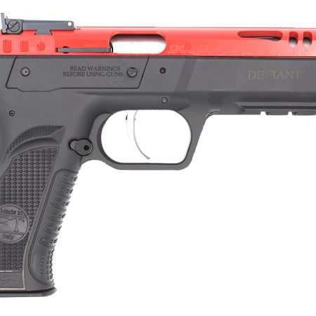 Tanfoglio TFFORCE22 Force  22 LR 10+1 4.40" Stainless Steel Barrel, Red Ported Slide, Black Polymer Frame w/Beavertail & Picatinny Rail, Black Textured Grip