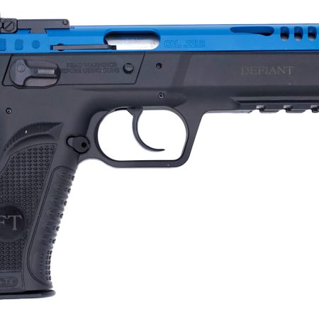 Tanfoglio TFFORCE22TB Force Tactical 22 LR 10+1 4.40" Stainless Threaded Barrel, Blue Optic Cut/Ported/Serrated Slide, Black Polymer Frame w/Beavertail & Picatinny Rail, Black Textured Grip