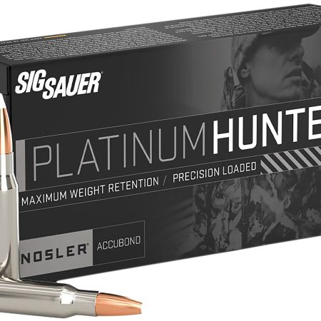 Sig Sauer E65CMPH14020 Platinum Hunter 6.5Creedmoor 140gr Bonded Polymer Tip 20 Per Box/10 Case