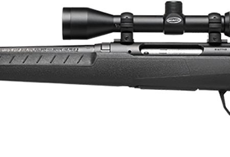 Savage Arms 32013 Axis XP Combo 22-250 Rem 4+1 22" Matte Black Button Rifled Barrel, Matte Black Drilled & Tapped Carbon Steel Receiver, Fixed Sporter Black Synthetic Stock, Weaver 3-9x40mm, Left Hand