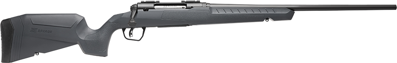 Savage Arms 32063 Axis 2 7mm-08 Rem 4+1 22" Matte Black Sporter Barrel, Matte Black Drilled & Tapped Steel Receiver, Fixed Matte Gray Synthetic Stock, Right Hand