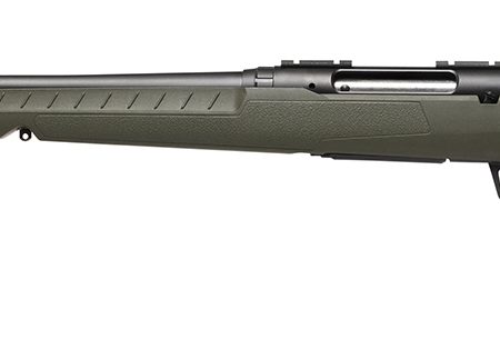 Savage Arms 32130 Axis 2 Compact 7mm-08 Rem 4+1 20" Matte Black Heavy Sporter Barrel, Matte Black Drilled & Tapped Carbon Steel Receiver, Fixed OD Green Synthetic Stock, Left Hand