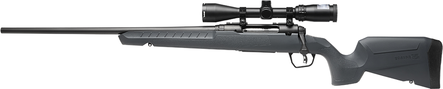 Savage Arms 32251 Axis 2 XP Combo Compact 243 Win 4+1 20" Matte Black Heavy Sporter Barrel & Drilled & Tapped Carbon Steel Receiver, Fixed Matte Gray Synthetic Stock, Left Hand, Boresighted 3-9x40mm