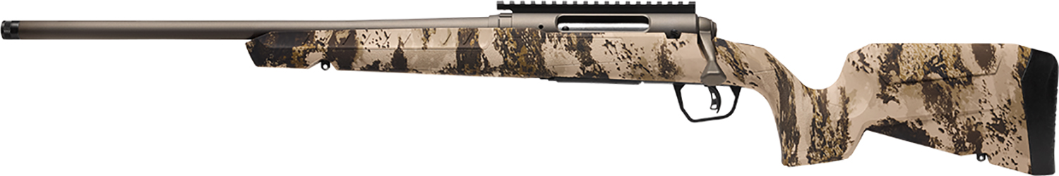 Savage Arms 32349 Axis 2 Pro Compact 350 Legend 4+1 18" Gun Metal Bronze Cerakote Heavy Sporter Threaded Barrel & Picatinny Rail Carbon Steel Receiver, Fixed Western Camo Synthetic Stock, Left Hand