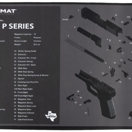 TekMat TEKR17KAHRPSRS KAHR Cleaning Mat Black Rubber 11"x17" KAHR Diagram