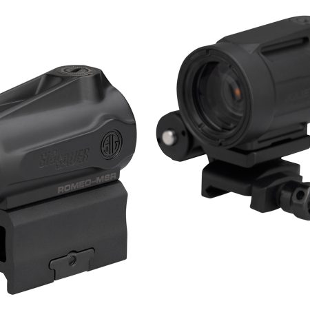 Sig Sauer Electro-Optics SORJMSR501 Romeo-MSR Gen II w/Juliet5 Micro Magnifier Black 1x20mm/5x42mm, 2 MOA Red Dot and Magnifier