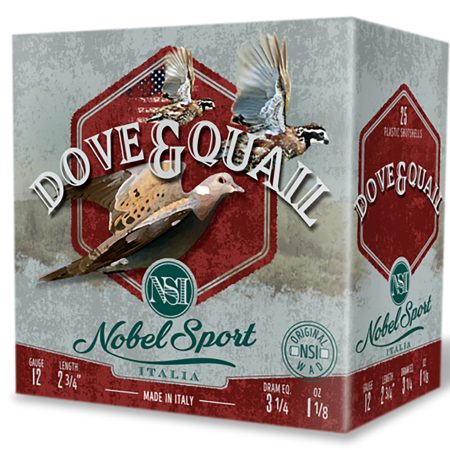 Nobel/eurosports Llc ANSF128 Dove & Quail  12Gauge 2.75" 1 1/8oz 8Shot 25 Per Box/10 Case