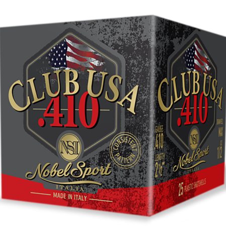 Nobel/eurosports Llc ANS41275  Club USA 410Gauge 2.50" 1/2oz 7.5Shot 25 Per Box/10 Case