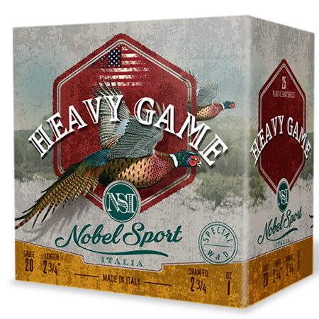 Nobel/eurosports Llc ANSH2075 Heavy Game  20Gauge 2.75" 1oz 7.5Shot 25 Per Box/10Case