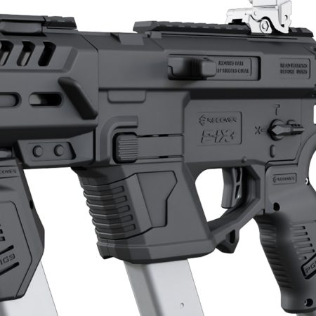 Recover Tactical PIXPMGST01 P-IX+MG  PG9 SR20 Metal Front Guard Black