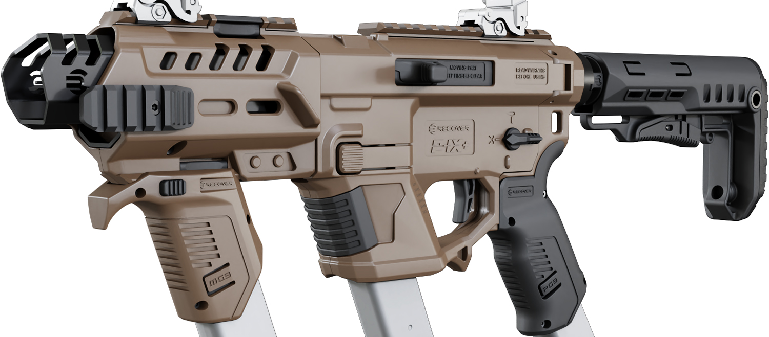 Recover Tactical PIXPMGST02 P-IX+MG PG9 SR20 Metal Front Guard Buffer Tube Tan