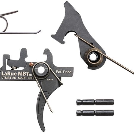 Larue Tactical LTMBT2S MBT-2S  Black Two-Stage Curved Fits AR10/AR15