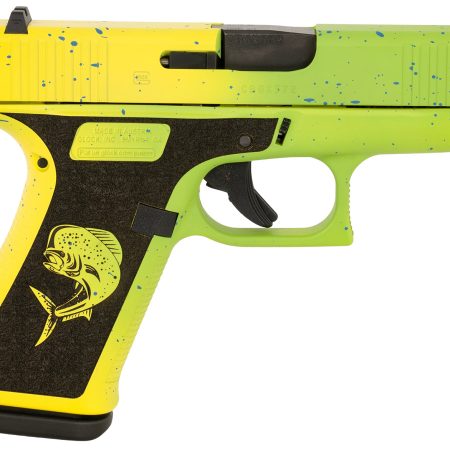 Glock PX4350204MAHIWG G43X Sub-Compact Frame 9mm Luger 10+1 3.41" Black GMB Barrel, Mahi Cerakote Serrated Steel Slide, Mahi Polymer Frame w/Beavertail & Front Rail, Black Textured Grip, Ambidextrous