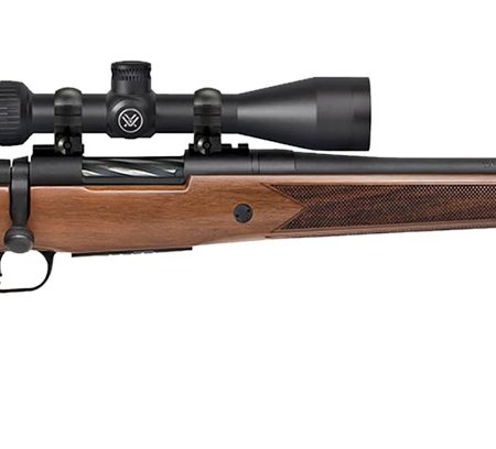 Mossberg 28213 Patriot  Full Size 400 Legend 4+1 20" Matte Blued Fluted Threaded Barrel, Drilled & Tapped Matte Blued Stainless Steel Receiver, Walnut Fixed Wood Stock 3-9x40mm Duplex, Right Hand
