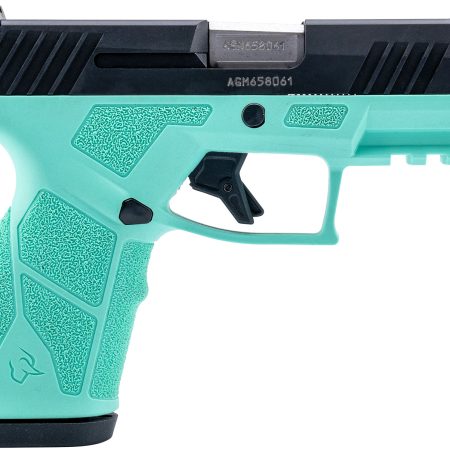 Taurus 1-GX2931C-10 GX2 9mm Luger 10+1 3.37" Matte Stainless Steel Barrel, Matte Black Serrated Stainless Steel Slide, Cyan Polymer Frame w/Picatinny Rail, Polymer Grip