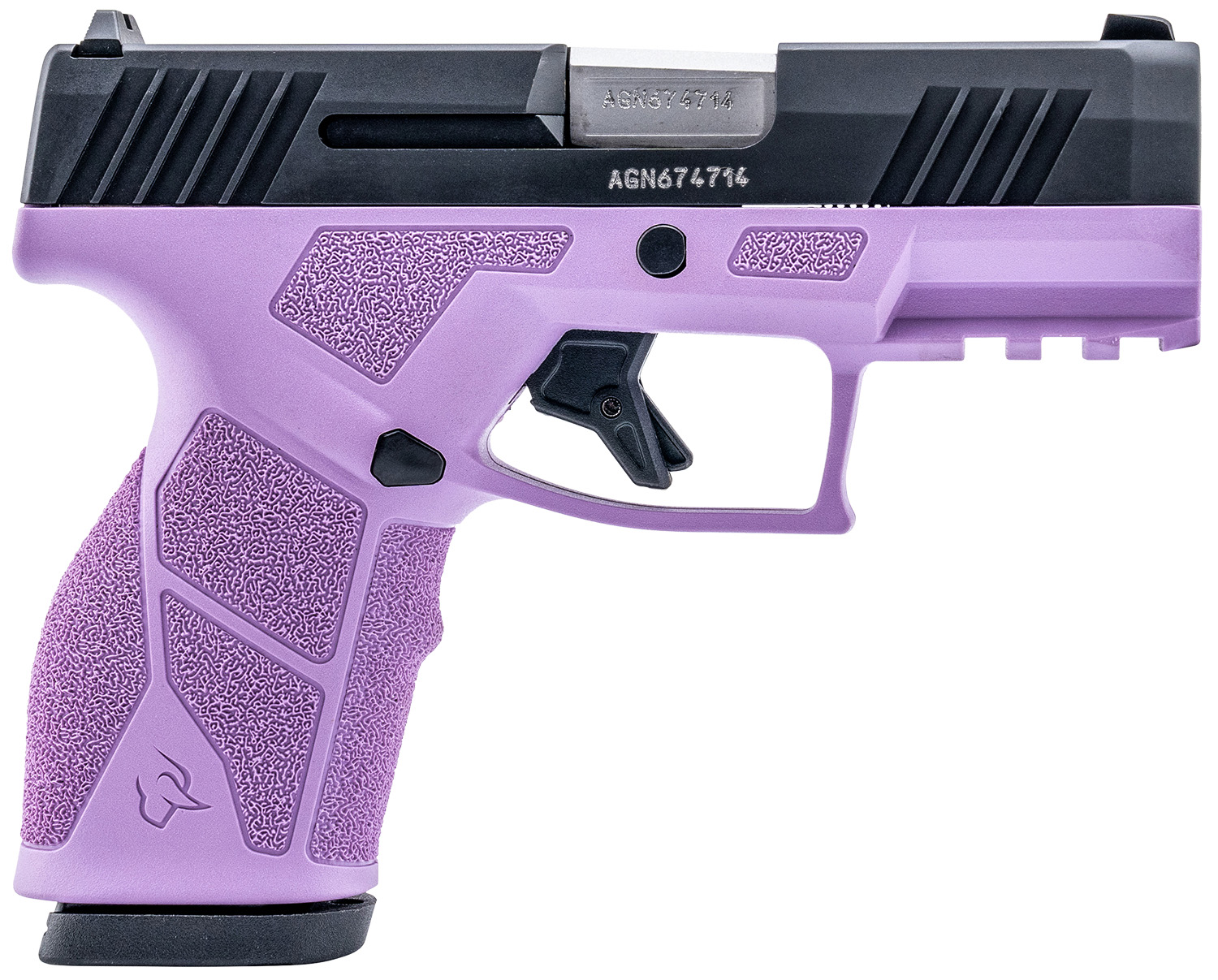 Taurus 1-GX2931LP GX2 9mm Luger 13+1 3.37" Matte Stainless Steel Barrel, Matte Black Serrated Stainless Steel Slide, Light Purple Polymer Frame w/Picatinny Rail, Polymer Grip