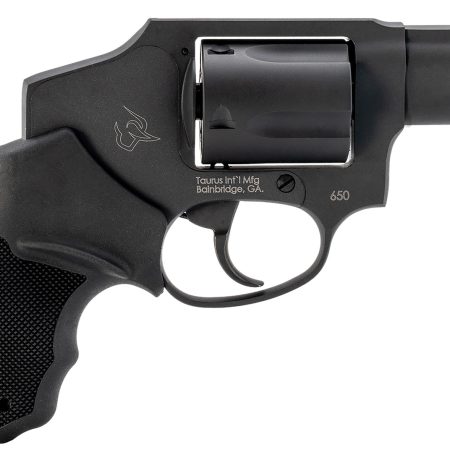 Taurus 2-650121 650  Small 357 Mag/38 Special +P 5 Shot 2" Matte Black Alloy Steel Barrel, Cylinder & Frame, Black Rubber Grip, Transfer Bar Safety, Concealed Hammer