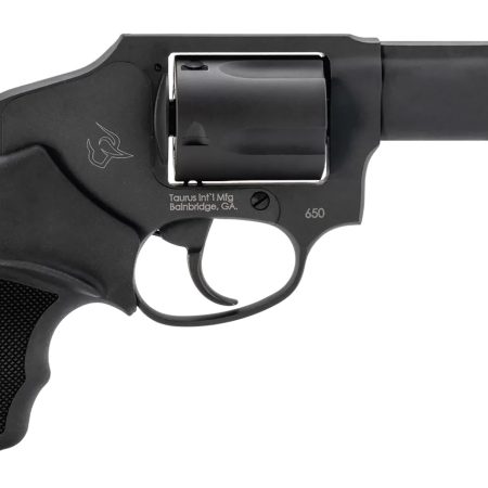 Taurus 2-650131 650  Small 357 Mag/38 Special +P 5 Shot 3" Matte Black Alloy Steel Barrel, Cylinder & Frame, Black Rubber Grip, Transfer Bar Safety, Concealed Hammer
