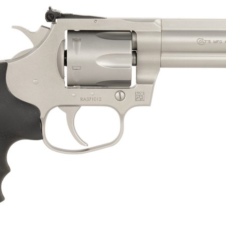 Colt Mfg KCOBRASM4RTS King Cobra Target 357 Mag 6 Shot 4.25" Matte Stainless Steel Barrel, Cylinder & Frame, Black Hogue Overmolded Grips, Exposed Hammer