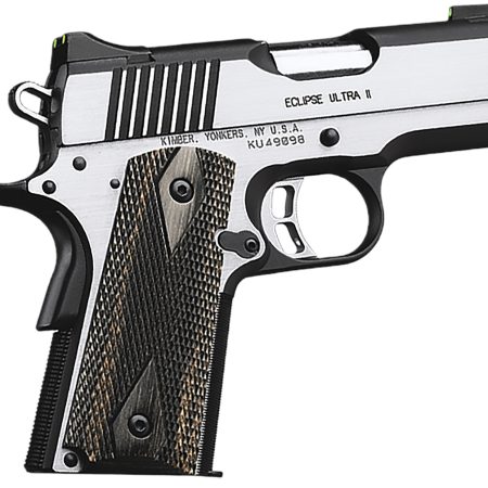Kimber Mfg.,inc 3200042CA Eclipse Ultra II (CA) 45 ACP 7+1 3" Stainless Steel Slide Brush Polished Front Strap Checkering Laminated Gray/Black Double Diamond Grip