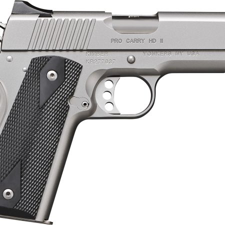 Kimber Mfg.,inc 3200044CA Pro Carry HD II (CA) 38 Super 9+1 4" Stainless Steel Slide Satin Silver Black Synthetic Double Diamond Checkering Grip