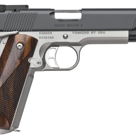 Kimber Mfg.,inc 3200309 Super Match II 45 ACP 8+1 5" Matte Black KimPro II Aggressive Slide Serrations Front strap checkering Walnut Grip