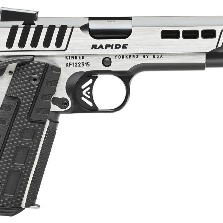 Kimber Mfg.,inc 3000425 Rapide Scorpius 45ACP 8+1 5" Black KimPro II w/ Brush Polished Flats Stainless Steel Slide G10 Grip