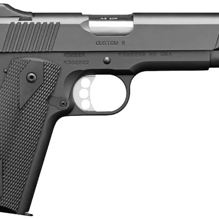 Kimber Mfg.,inc 3700551 Custom II GFO 10mm 8+1 5" Stainless Steel Slide Matte Black F/S Rubber Grip G-10 Grip