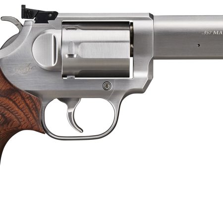 Kimber Mfg, Inc 3700621 K6S Target DA/SA 357 Mag 6 Shot 4" Brushed Stainless Steel Barrel & Cylinder, Brushed Stainless Stainless Steel Frame, Diamond Checkering Grip
