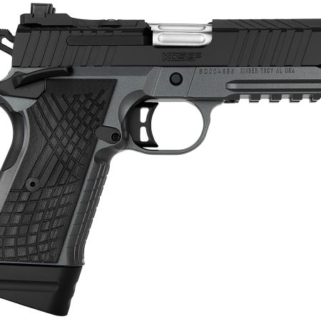 Kimber Mfg.,inc 3100015 KDS9C 9mm 15+1 4.09" KimPro Gray/Black Front and Rear Serrations Stainless Steel Black Crosshatch cut G-10 Grip