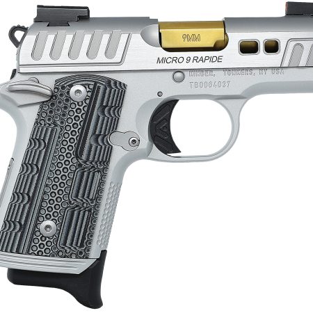 Kimber Mfg.,inc 3300230 Micro 9 Rapide Dawn 9mm 7+1 3.15" Brushed Stainless/Silver KimPro II Grey/Black G10 Grip
