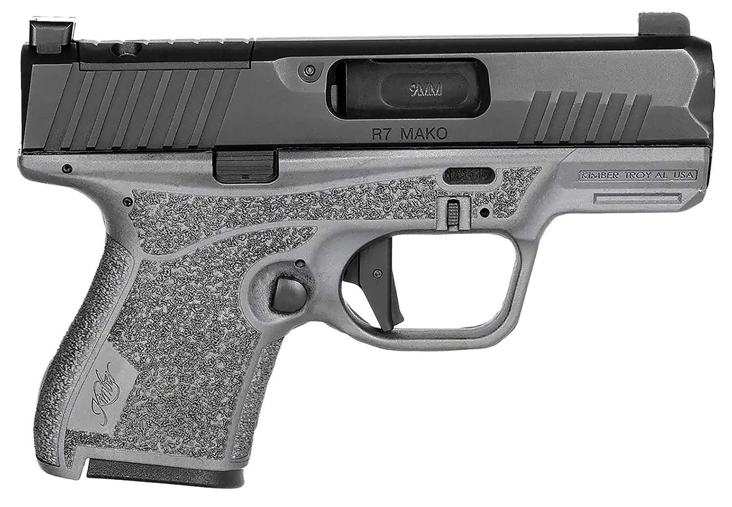 Kimber Mfg.,inc 3800023 R7 Mako OR Bundle 9mm 10+1 3.37" FNC Stainless Steel Slide Molded Stippling Gray