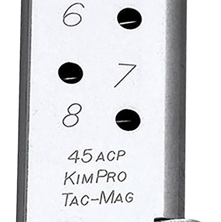 Kimber Mfg.,inc 1100721A Tac-Mag  8rd 45 ACP Silver Stainless Steel