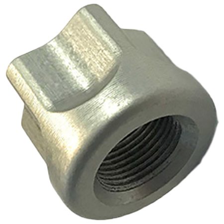 Timber Creek Outdoors 1/228TPS Thread Protector  Silver Billet Aluminum 1/2-28