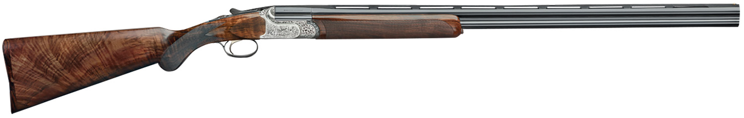 Rizzini USA 2201-2828 BR220 Field 28 Gauge 28" Nickel Chrome Coin Anodized Steel Steel Receiver Engraved Grade 2.5 Turkish Walnut Wood Stock