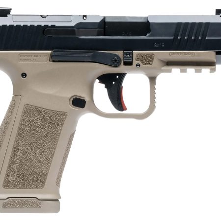 Canik HG7883BDN Mete MC9LS Sub-Compact Frame 9mm Luger 17+1 3.64" Black Steel Barrel, Black Nitride Serrated Steel Slide, Flat Dark Earth Polymer Frame w/Picatinny Rail, Interchangeable Backstrap Grip