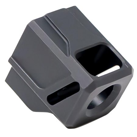 Faxon Firearms FFPACOMPSSG01 EXOS-523 Compensator for G43 Black Anodized Aluminum 1/2"x28 Threads 1.125" OAL 9mm