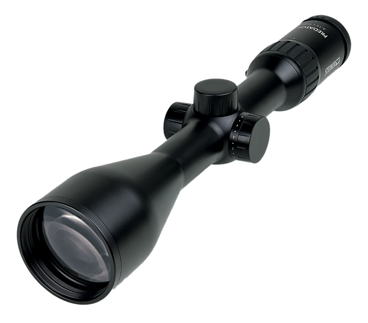 Steiner 8778 Predator 4 Matte Black 3-12x56mm, 30mm Tube Illuminated E3 Ballistic Reticle