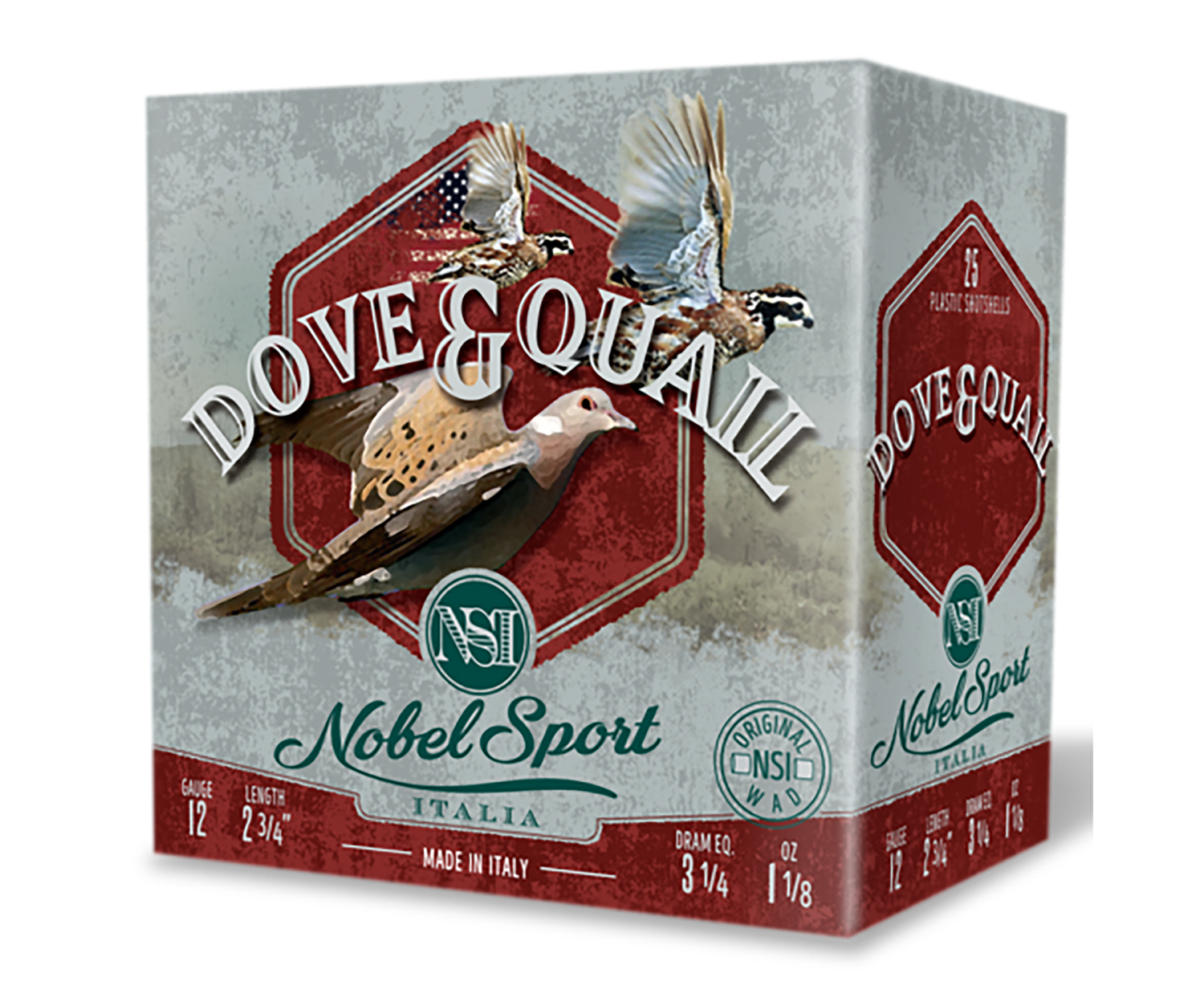 Nobel/Eurosports LLC ANSF1275 Dove & Quail 12Gauge 2.75" 1 1/8oz 7.5Shot 250rds/Box