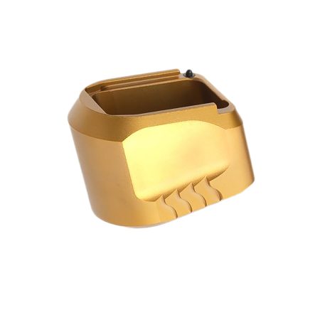 Tyrant CNC TDMPMAGEXFSGOLD Magazine Extension 9mm/40 S&W Fits S&W M&P Full-Size Black Aerospace Grade Aluminum